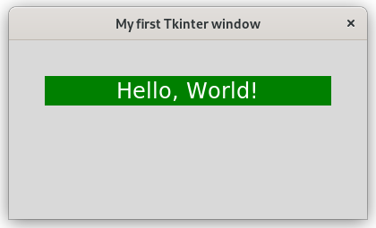 Tkinter window on Debian Linux