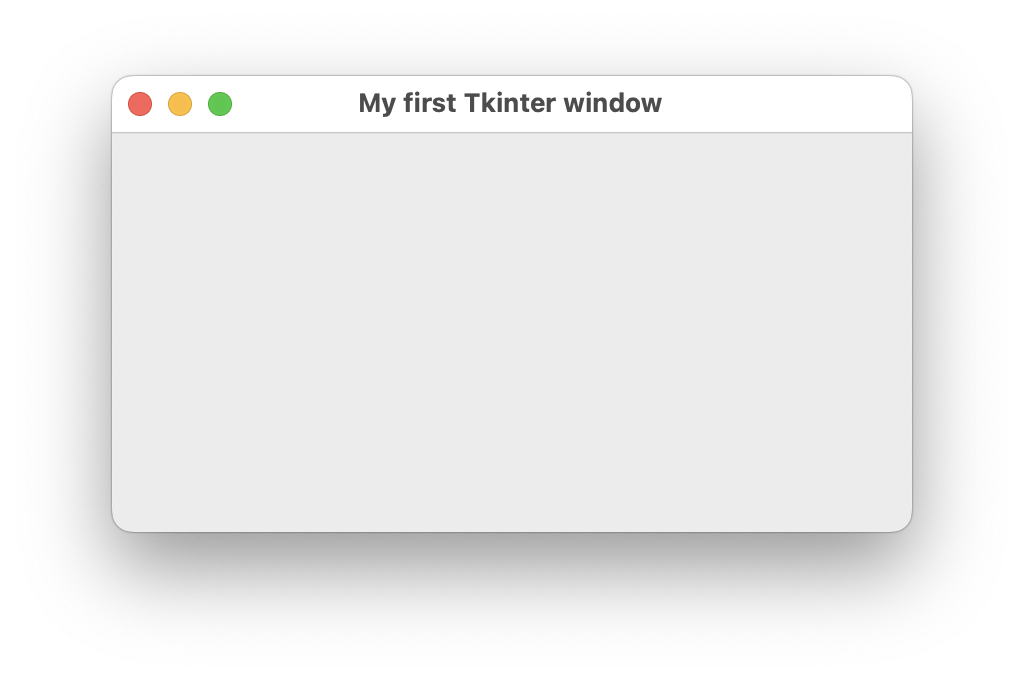 Tkinter window with title