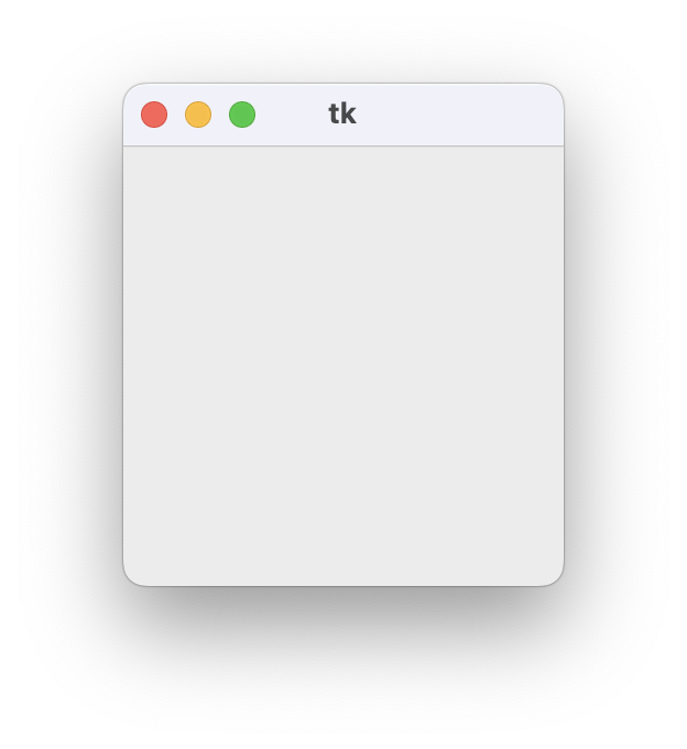 Empty Tkinter window