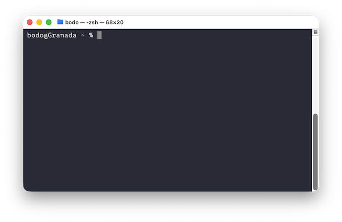 Terminal app on macOS